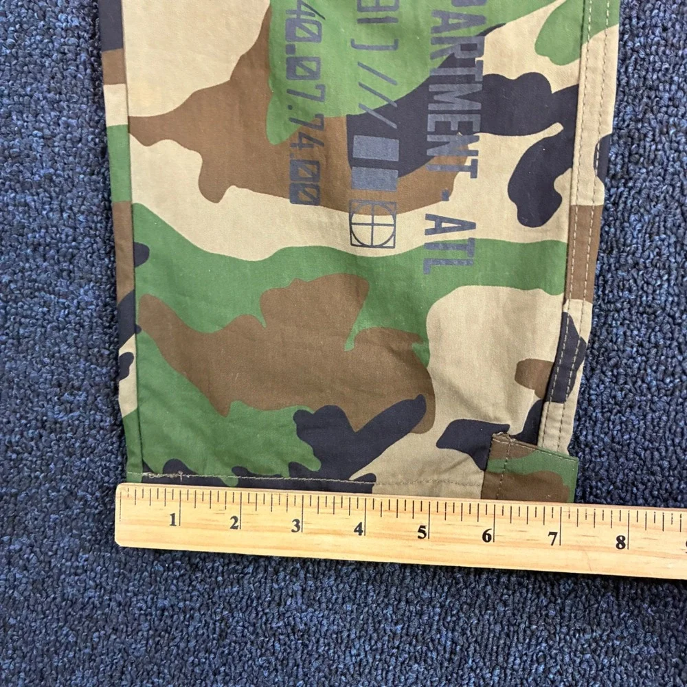 Smoke Rise Cargo Pants Mens Large Camo Tactical Utility Streetwear Multi Pocket